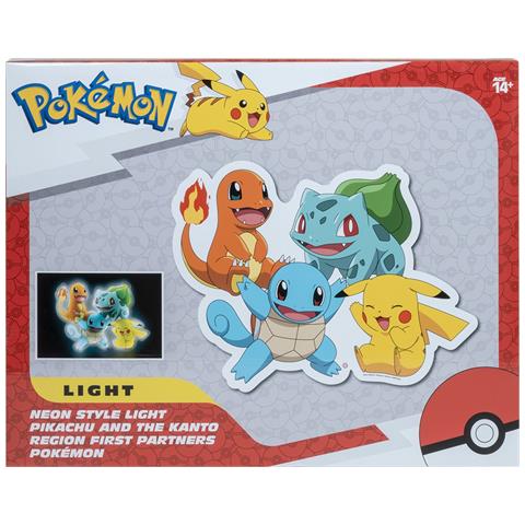 Lampada A Neon Da Muro Pikachu E Starters 53 Cm, Multicolore - Foto 3