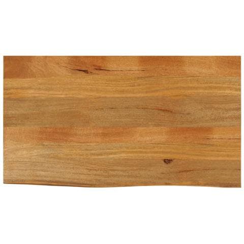 Piano Tavolo Bordi Vivi 120x60x2,5 Cm Legno Massello Di Mango - Foto 1