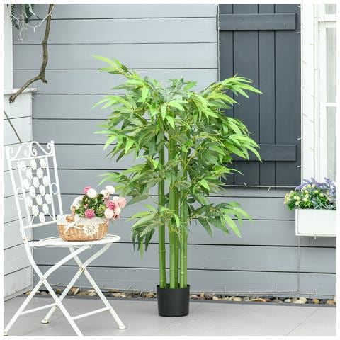Pianta Finta Bambù In Vaso Realistico Con 780 Foglie Per Interno Ed Esterno 140cm - Foto 2