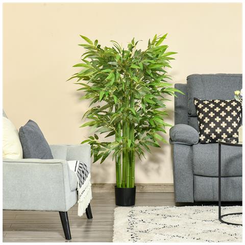Pianta Finta Bambù In Vaso Realistico Con 780 Foglie Per Interno Ed Esterno 140cm - Foto 6