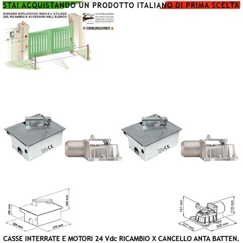 Due Casse Di Fondazione Autoportanti Complete Di Motori Under 24 Vdc Ricambio Automatismo Cancello Esistente In Acciai - Foto 1