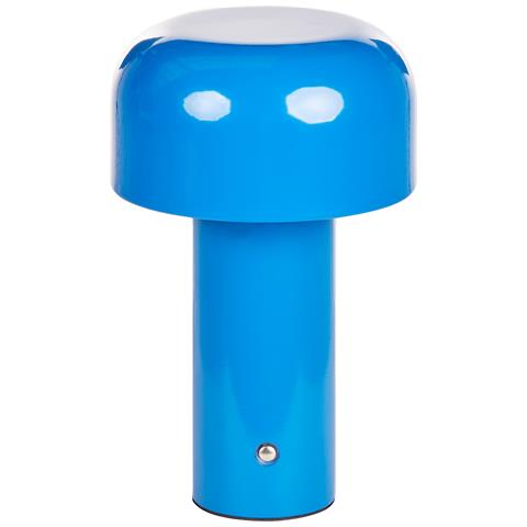 Lampada Da Tavolo Senza Fili A Led Besos Con Dimmer Metallo Blu - Foto 2