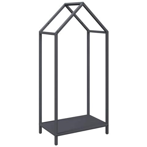 Rastrelliera per Legna da Ardere Antracite 40x25x90 cm - Foto 1