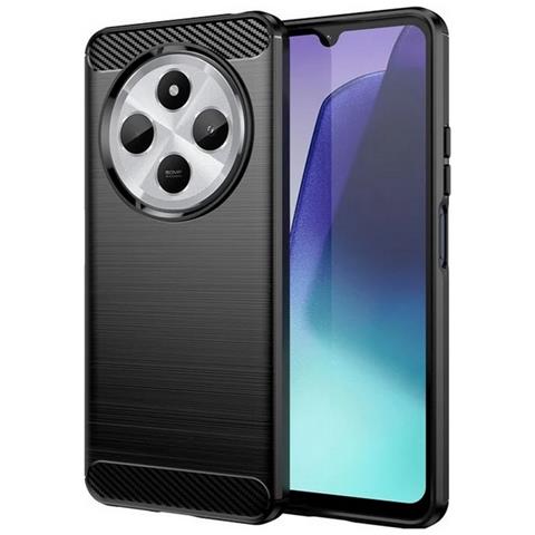 Custodia B-case Tpu Silicone Cover Case Per Xiaomi Redmi 14c 4g 5g Carbon Metal Black - Foto 1