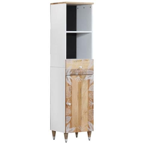 Mobile Da Bagno 38x33,5x160 Cm In Legno Massello Di Mango - Foto 1