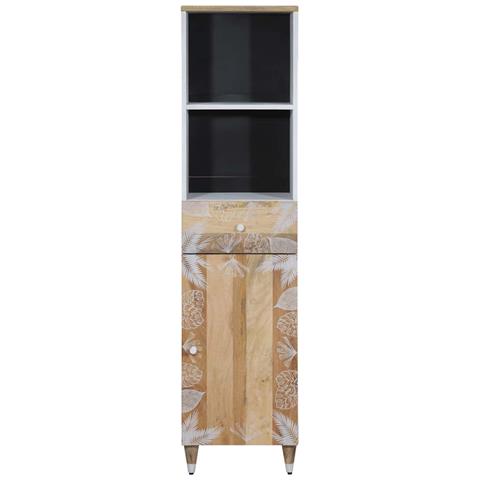 Mobile Da Bagno 38x33,5x160 Cm In Legno Massello Di Mango - Foto 2