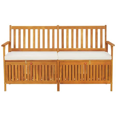 Lusso Casadino -  Cassapanca Con Cuscino 148 Cm In Legno Massello Di Acacia - Foto 1