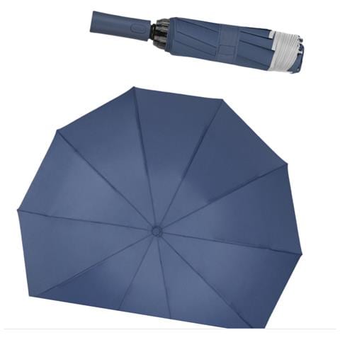 Ombrello Pieghevole Con Striscia Riflettente Per Pioggia O Sole Navyblue - Foto 4