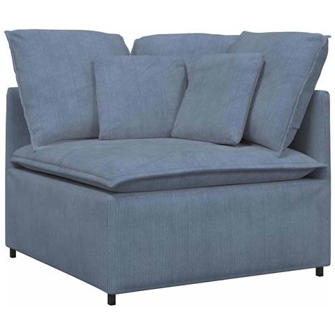 Modulo Angolare Divano Modulare con Cuscini Blu 100 cm - Foto 1