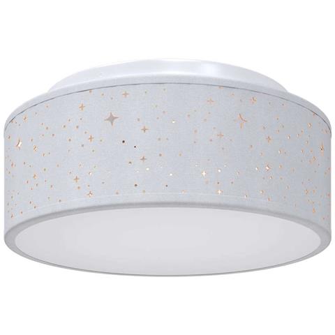 Lampade a soffitto con paralume stellato Grigio Ø 30 cm Tessuto E27 - Foto 1