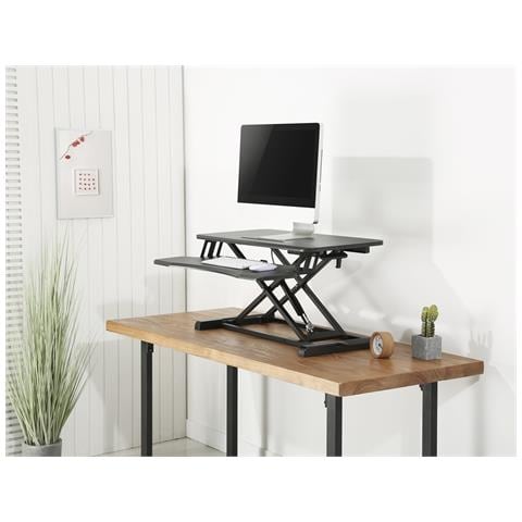 Equip Rialzo ergonomico per sedersi e stare in piedi, Nero, 15 kg, Scrivania, MDF, Plastica, Acciaio inox, Forma rettangolare - Foto 2