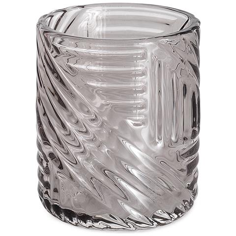 Portaspazzolini D'appoggio In Vetro Cr98 Serie Corinne Trasparente Fumè - Foto 1