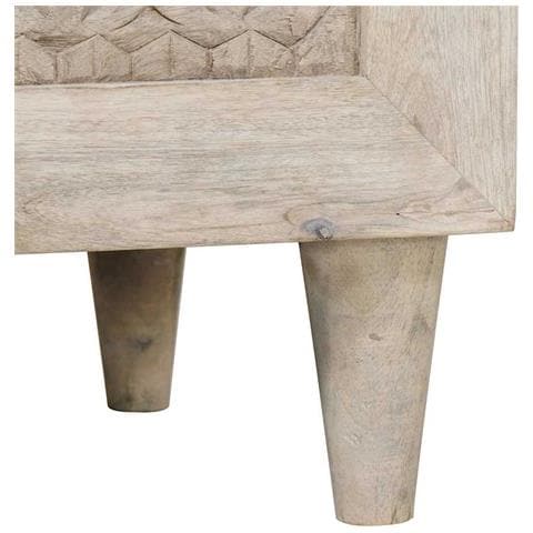Credenza 2 pcs Bianco 60 x 33 x 75 cm legno massello di mango - Foto 9