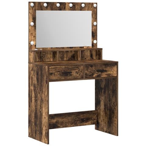 Tolette  con luci LED Rovere Affumicato 79x41x135 cm - Foto 1