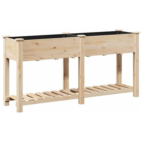 Vaso da giardino con lo scaffale Beige 161 x 43 x 76.5 cm - Foto 1