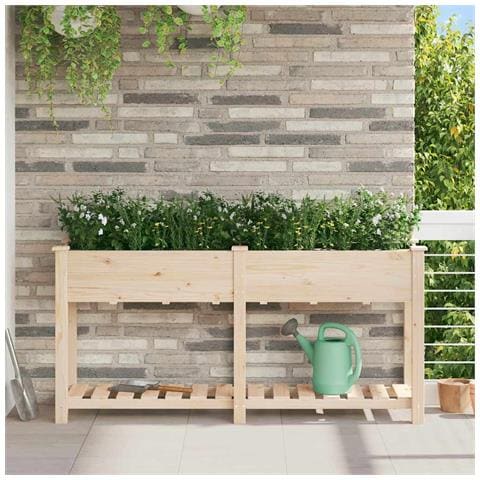 Vaso da giardino con lo scaffale Beige 161 x 43 x 76.5 cm - Foto 2