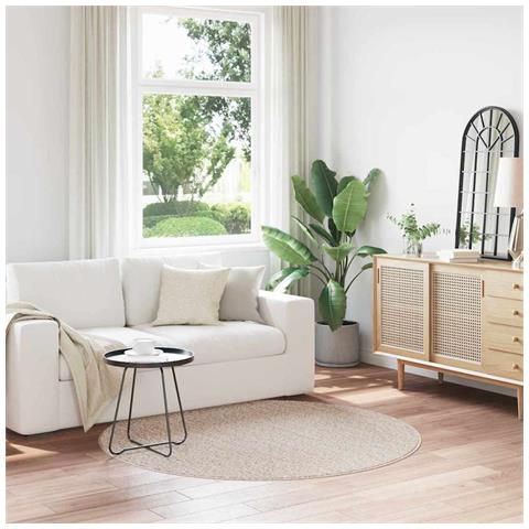 Tappeto Crema 160 x 160 cm Polipropilene - Foto 2