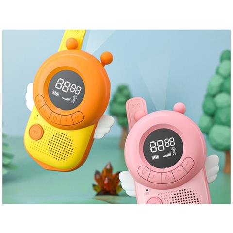 2 Walkie-talkie Per Bambini Schermo Lcd Retroilluminato, Modello Bzz., Rosa - Foto 3