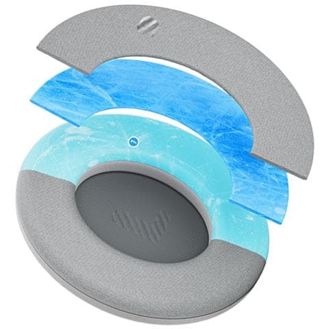 Cuscinetti Di Ricambio Compatibili Con Bose Qc45/qc35 - Comfort Migliorato Con Gel Refrigerante (2 Pezzi) Grey - Foto 2