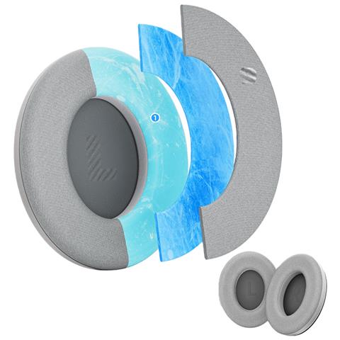 Cuscinetti Di Ricambio Compatibili Con Bose Qc45/qc35 - Comfort Migliorato Con Gel Refrigerante (2 Pezzi) Grey - Foto 3