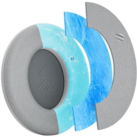 Cuscinetti Di Ricambio Compatibili Con Bose Qc45/qc35 - Comfort Migliorato Con Gel Refrigerante (2 Pezzi) Grey - Foto 1