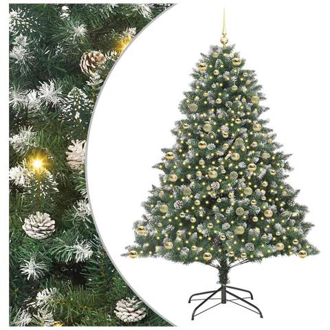 Albero di Natale artificiale con 300 LED Verde 210 cm - Foto 1