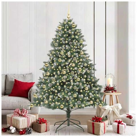 Albero di Natale artificiale con 300 LED Verde 210 cm - Foto 2