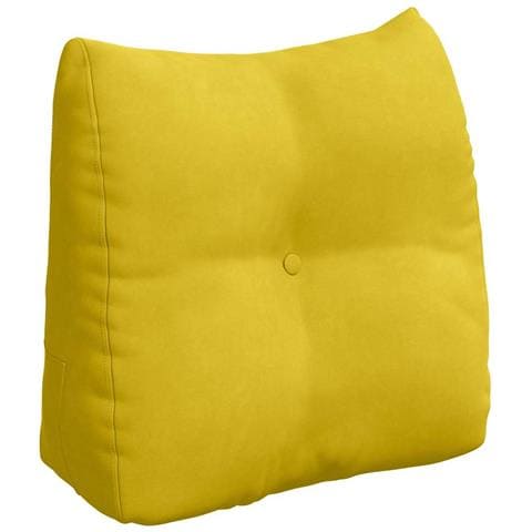 Cuscino per Schiena Giallo 45 x 24 x 50 cm Velluto - Foto 1