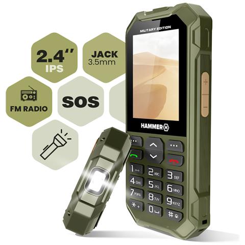 Telefono Cellulare 6 Lte Military Edition Dual Sim 4g Impermeabile Ip68, Verde Scuro - Foto 5