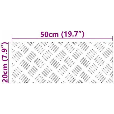 Dischi Quadrati 2 pcs Argento 50 x 20 cm Alluminio - Foto 8