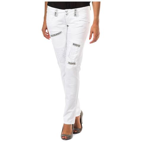 Pantalone Lungo Con Orli Dal Taglio Skinny 10dbf0125 Donna - Foto 1