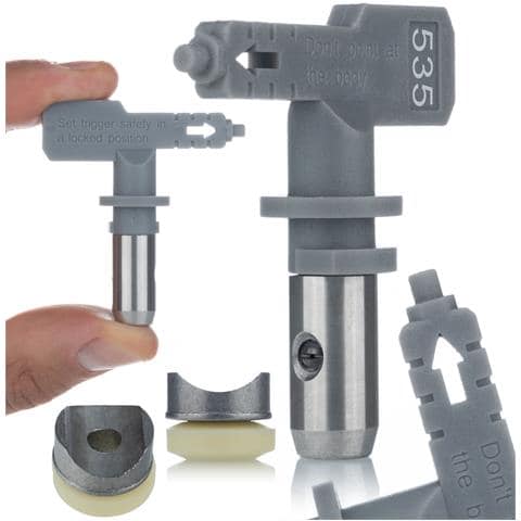 Ugello Di Spruzzatura Hi-flow 535 - Larghezza 25 Cm | Compatibile Con Graco, Titan, Wagner | Per Verniciature Spesse - Foto 1