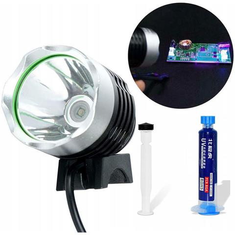 Set Soldermaska Blu 10ml Con Pistone E Lampada Uv - Protezione Pcb, Isolamento, Rapida Indurimento | Ideale Per Riparazioni E Produzione Circuiti Stampati - Foto 1