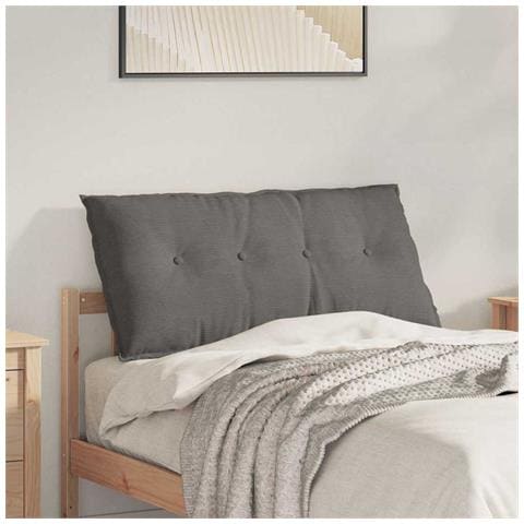 Cuscino per Schiena Grigio chiaro 100 x 50 cm Tessuto in Cords - Foto 2
