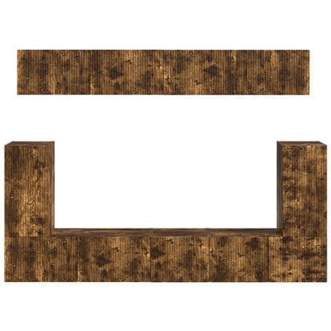 Set mobile TV 5 pcs Rovere fumé Legno multistrato - Foto 9