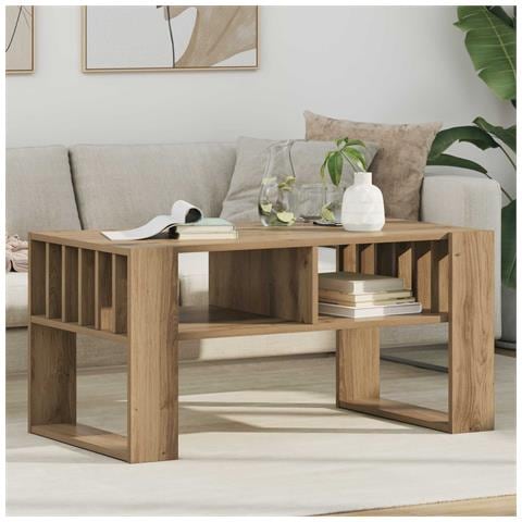 Tavolino da salotto Rovere artigianale 92 x 49,5 x 45 cm - Foto 2