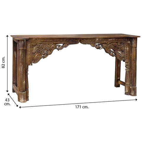 Mobile Da Ingresso In Legno Marrone 171x43x82h - Foto 5