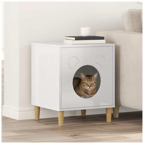 Casa per Gatti Bianco Lucido 42,5 x 40 x 53 cm - Foto 2
