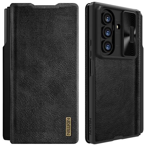 Cover per Galaxy Z Fold7 5G - Pelle /PU, Nero, Con Tarjetero - Foto 1
