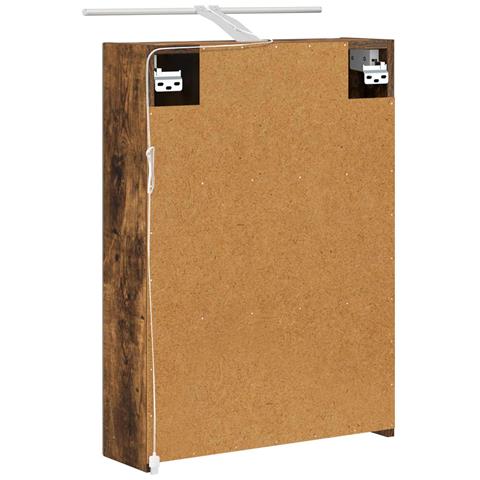 Mobiletto per specchio da bagno Rovere fumé 50 x 14,5 x 70 cm - Foto 9