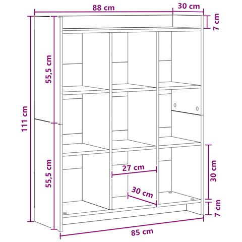 Libreria Bianco 87,5 x 30 x 111 cm Legno ingegnerizzato - Foto 7