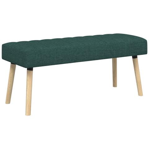 Panchina trapuntata a canale Verde Scuro 110 x 40 x 46 cm - Foto 1