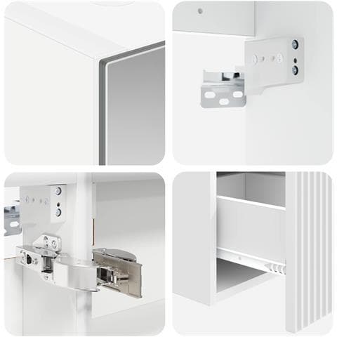 Set di Armadi da Bagno 5 pcs Bianco 50 x 14,5 x 70 cm - Foto 9
