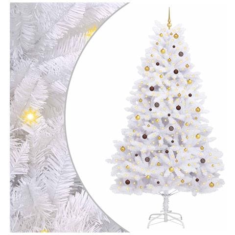 Albero di Natale artificiale 300 cm PVC e Acciaio Bianco - Foto 1