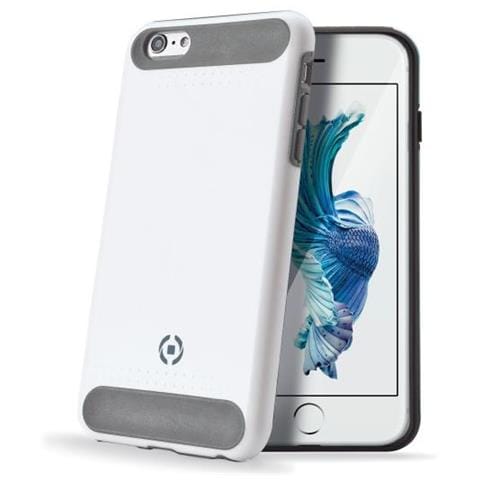 Cover in TPU Rock per iPhone 6 / 6S Plus Colore Bianco / Grigio - Foto 1