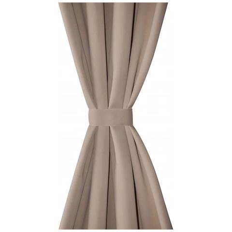 Tende Oscuranti Blackout Crema Con Anelli Di Metallo 135 X 245 Cm 2 Pz - Foto 2