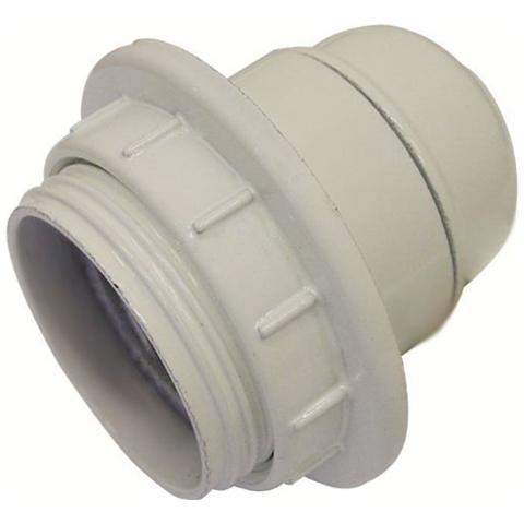 Portalampada Filetto Parziale + Ghiera Attacco E14 Colore Bianco - Foto 1