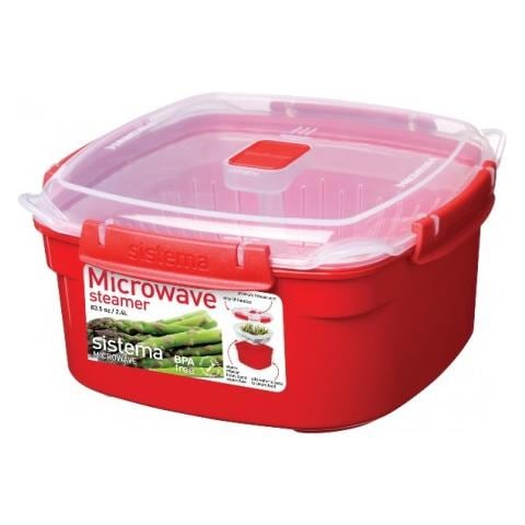 Cuocivapore Pp Microwave Quadrata Lt. 2,4 - Foto 1