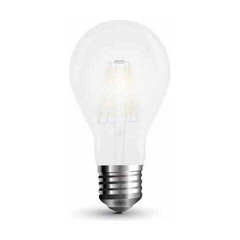 Lampadine Led E27 7w A60 Filamento Smd Bulbo Frost Luce Fredda 6000k Vt-2047 7183 - Foto 2