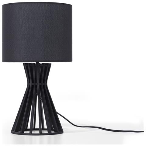 Lampada Da Tavolo In Legno Color Nero Carrion - Foto 1